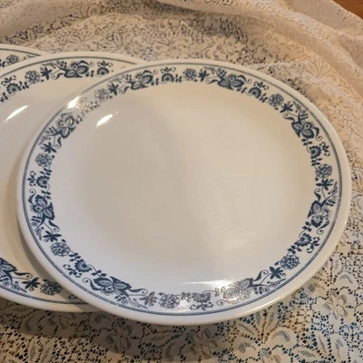 Juego De 4 Platos De Cena Corelle 0LD TOWNE CEBOLLA AZUL 10-1/4" De Colección Foto 1 de 4