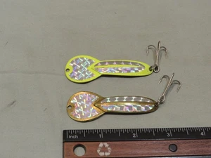 Vintage Glen L Evans Loco Flash Spoon Fishing Lure, Qty 2 - Picture 1 of 3