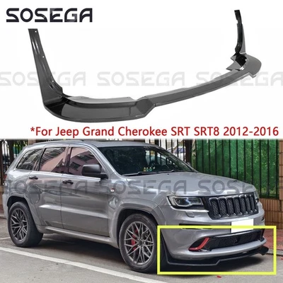 Parachoques delantero labio alerón pintado de carbono para Jeep Grand Cherokee SRT SRT8 12-2016 Foto 1 de 4