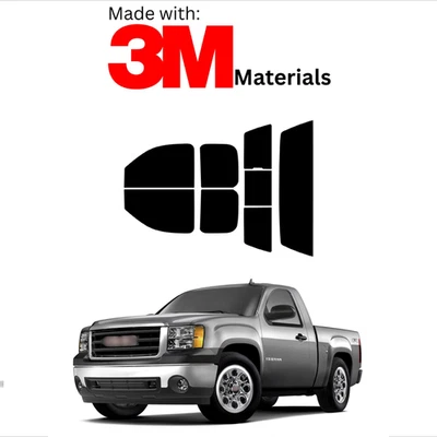 Предварительно вырезанная тонировка окна для Gmc Sierra-1500 2 двери 07-13 стабильная керамика сделано с 3M - Изображение 1 из 4