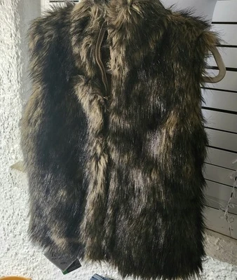 Obermeyer Resort 1941 Women's Faux Fur Brown Vest Size Small Reversible - Image 1 of 4