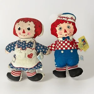 Vintage Raggedy Ann & Andy Applause Cloth Dolls Set with Tags - Picture 1 of 8