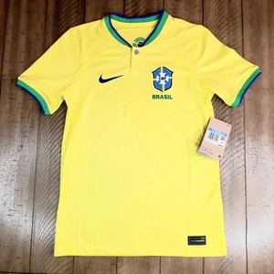 Nike Brazil Kids 22/23 Home Soccer Jersey - Size Kids S DN0824-742 - Picture 1 of 5