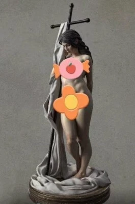 Flag Girl Full Resin Figure Model Kit 1/24 Scale Unassembled Unpainted Toy - Image 1 of 2