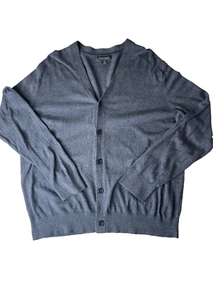 Banana Republic Luxury Blend Silk Cashmere Cardigan Sweater Large Grey XL - Image 1 of 4