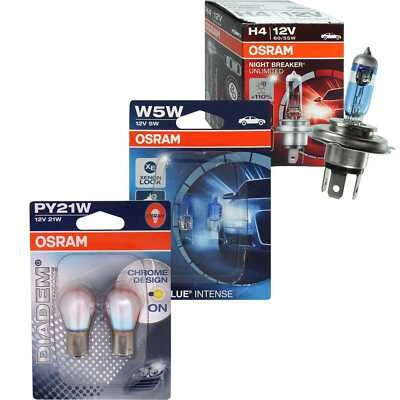 OSRAM NIGHT BREAKER UNLIMITED H4 110% Diadem Chrome PY21W COOL BLUE INTENSE W5W - Bild 1 von 4