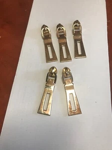 5x Replacement Zipper Pull Tab Zip Fixer for Clothes Bags DIY Crafts Gold Color - Picture 1 of 8