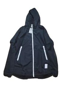 Mens ASICS TIGER Hooded Jacket 2XL Black - Picture 1 of 10