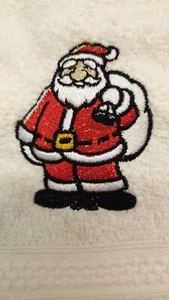 Paño facial personalizado Papá Noel regalo de Navidad nombre franela relleno de medias personalizado - Imagen 1 de 2