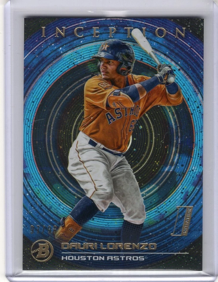 2022 Bowman Inception DAURI LORENZO Blue 1st Inception /99 HOUSTON ASTROS - Image 1 of 2