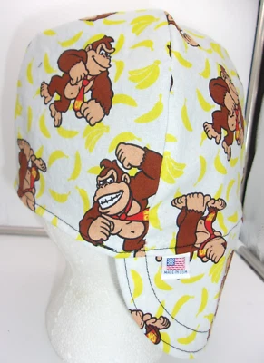 Donkey Kong Bananas wh Custom Made Construction, Welder, Pipe-fitter, Biker Hat - Image 1 of 4