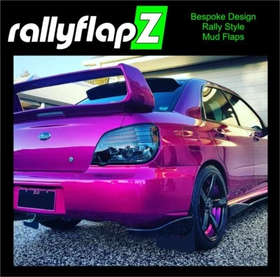 rallyflapZ | Mud Flaps & Fixings FITS: Subaru Impreza WRX|STI 01-07 Black *4mm-S - Image 1 of 2