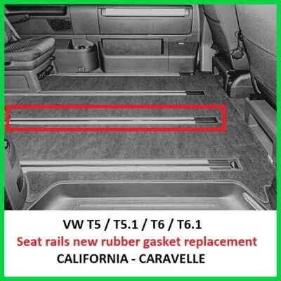 Rear seats rails rubber gasket replacement VW T5 T6 T6.1 - Image 1 of 4