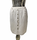 BON MARCHE Womens Cream Medium Length Skirt UK L 16 EU 44 Ladies