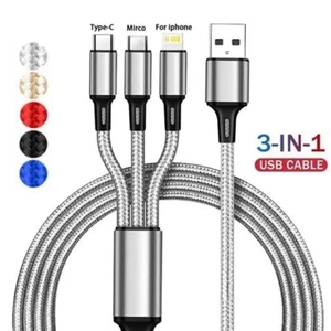Cable de carga rápida USB 3 en 1 universal multifunción cable cargador de teléfono celular - Imagen 1 de 24