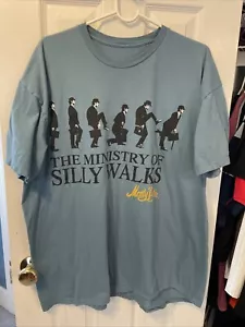 Monty Python John Cleese Ministry Of Silly Walks Men’s Blue Shirt Size XL - Picture 1 of 2