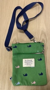 Sloane Ranger Crossbody Bag Green Blue Whale Purse - Picture 1 of 7
