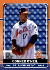 2019 St. Lucie Mets Grandstand #21 Conner O'Neil Kennewick Washington WA Card