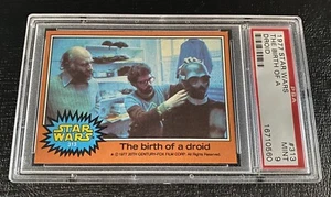 PSA 9 1977 Topps Star Wars George Lucas Rookie Card #313 The Birth Of A Droid - Picture 1 of 3