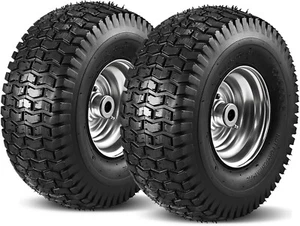 Joliday 15X6.00-6 Tire and Wheel Front Tire 2 Pack for John Deere Craftsman H... - Picture 1 of 7