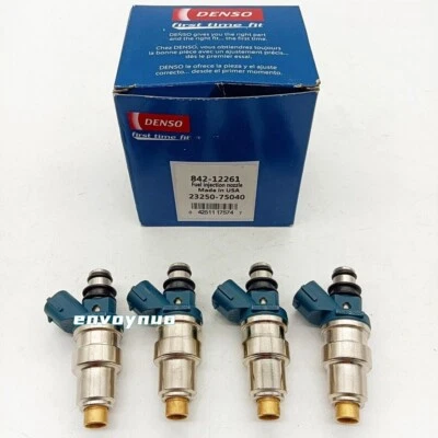 4X 23250-75040 DENSO Fuel injectors For Toyota Tacoma 2.4L 1995-2000 I4 NEW - Изображение 1 из 4