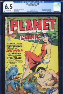 PLANET COMICS #62 - CGC-6.5, OW - Casa de ficción - Evans - Edad de oro - Imagen 1 de 3