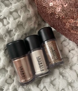 M.A.C. Pigment Glitter 3 colors in original gold bag, 100% authentic - Picture 1 of 4