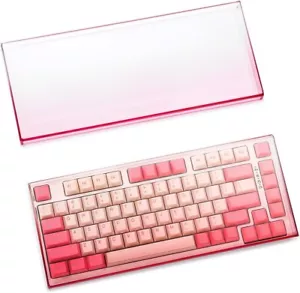 📦 YUNZII Acrylic Keyboard Cover – Dustproof Protector for 75%/84-Key - pink - Picture 1 of 5
