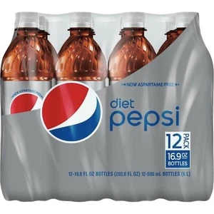 Pepsi Soda Pop Pack of 12 16.9oz Bottles Soft Drink Cola Soda Bottle Pop - Picture 1 of 1