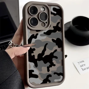 For iPhone 16 15 Pro Max 14 13 12 ShockProof Camouflage Pattern Soft Case Cover - Picture 1 of 20