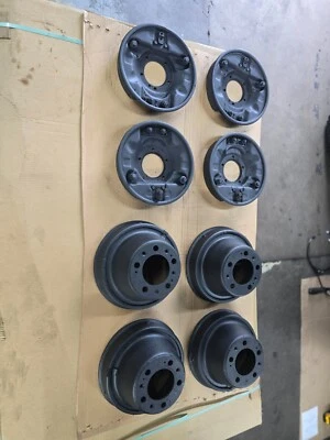 1946-1971 DODGE POWER WAGON 14" BRAKE DRUMS AND BACKING PLATES, COMPLETE SET - Image 1 of 4