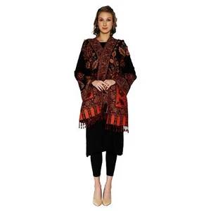 New Women's Kashmiri Woven Wool Shawl Stole Scarf Wrap - Picture 1 of 5