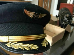 Custom Upscale Pilotenmütze Mütze Kapitänsmütze Unisex Kappe Geschenke - Bild 1 von 5