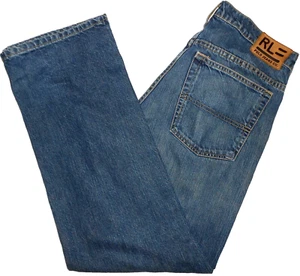 31x30 Polo Ralph Lauren 'Norfolk' Straight Leg Blue Jeans 100% Cotton Denim PRL - Picture 1 of 24