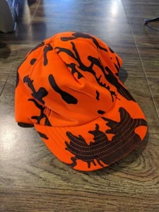 Sombrero de Caza Camuflado Naranja Fluorescente de Colección, Hecho en EE. UU., Gorra de Bola Snapback - Imagen 1 de 14