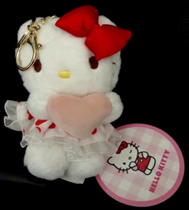 Sanrio 2024 Hello Kitty Plush Keychain Pink Heart Angel Wings FREE SHIPPING - Picture 1 of 4