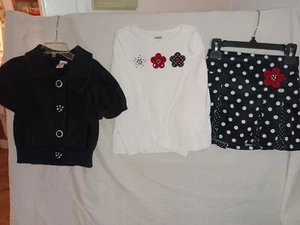 Gymboree Girl - "Holiday Panda" - Sz. 5-6 - Black/White - Skirt/Sweater/Top - Picture 1 of 16