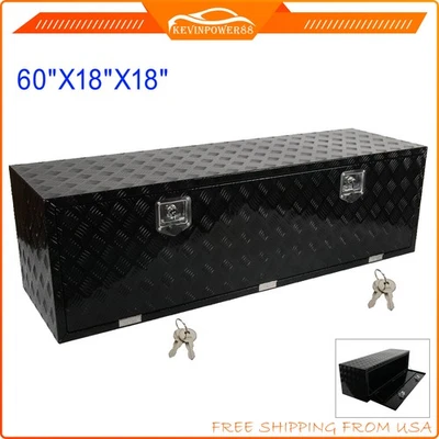 60" inch Large Aluminum Underbody Tool Box Truck Bed Trailer Pickup Storage+Lock - Image 1 of 4