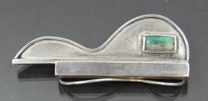 Vintage "Native Crafts" Modernist Sterling Silber Türkis PIn BROSCHE 42,6gm - Bild 1 von 12