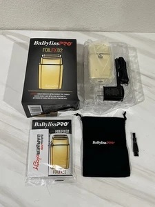 BaBylissPRO FOILFX02 Cordless Gold Metal Double Foil Shaver FXFS2G - Picture 1 of 11