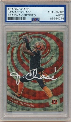 JA'MARR CHASE 2023 PANINI SPECTRA GOLD VINYL SIGNED AUTOGRAPH PSA AUTHENTIC AUTO - Image 1 of 2