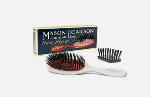 Mason Pearson Grande Popular BN1 Cepillo de Pelo y Cepillo de Limpieza Juego de 2 Piezas Marfil - Imagen 1 de 9