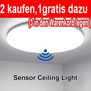 Lámpara de techo LED con detector de movimiento Lámpara de techo Sensor Cocina Baño Pasillo Lámpara - Imagen 1 de 14