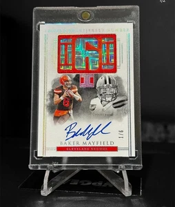 2019 PANINI IMPECCABLE JERSEY NUMBER BAKER MAYFIELD Auto /6 🏴‍☠️ - Picture 1 of 2