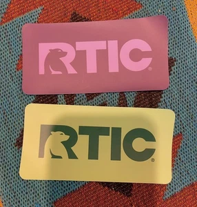 RTIC-Logo ADESIVI-5”X 2”-Viola e Verde Chiaro-Include 2 Adesivi-NUOVI - Foto 1 di 3