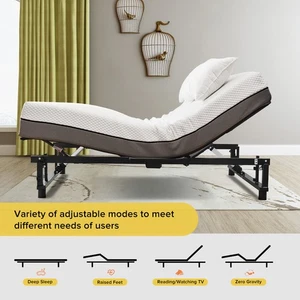 Wireless Remote Head and Foot Incline Adjustable Bed Base Queen Size - Picture 1 of 9