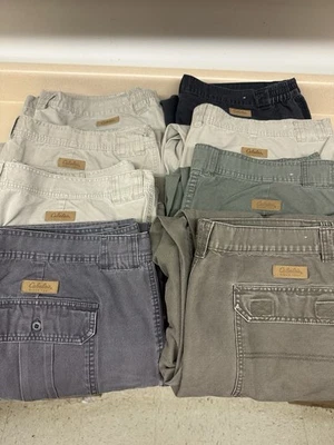 Cabelas Trail Hiker Hombre Algodón Lona Doble Rodilla Pantalones Carga 48x30 Lote de 8 Foto 1 de 4