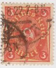 (G115) 1921 GERMAN 3m red post horn used ow205