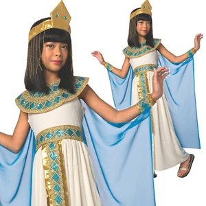 Girls Cleopatra Costume Egyptian Queen Kids Fancy Dress for Book Week Halloween - Picture 1 of 5