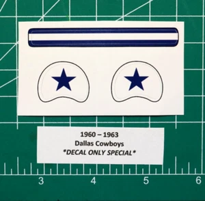 1960 - 1963, 2022 Dallas Cowboys Football Gumball Helmets *DIECUT DECALS ONLY* - Picture 1 of 5